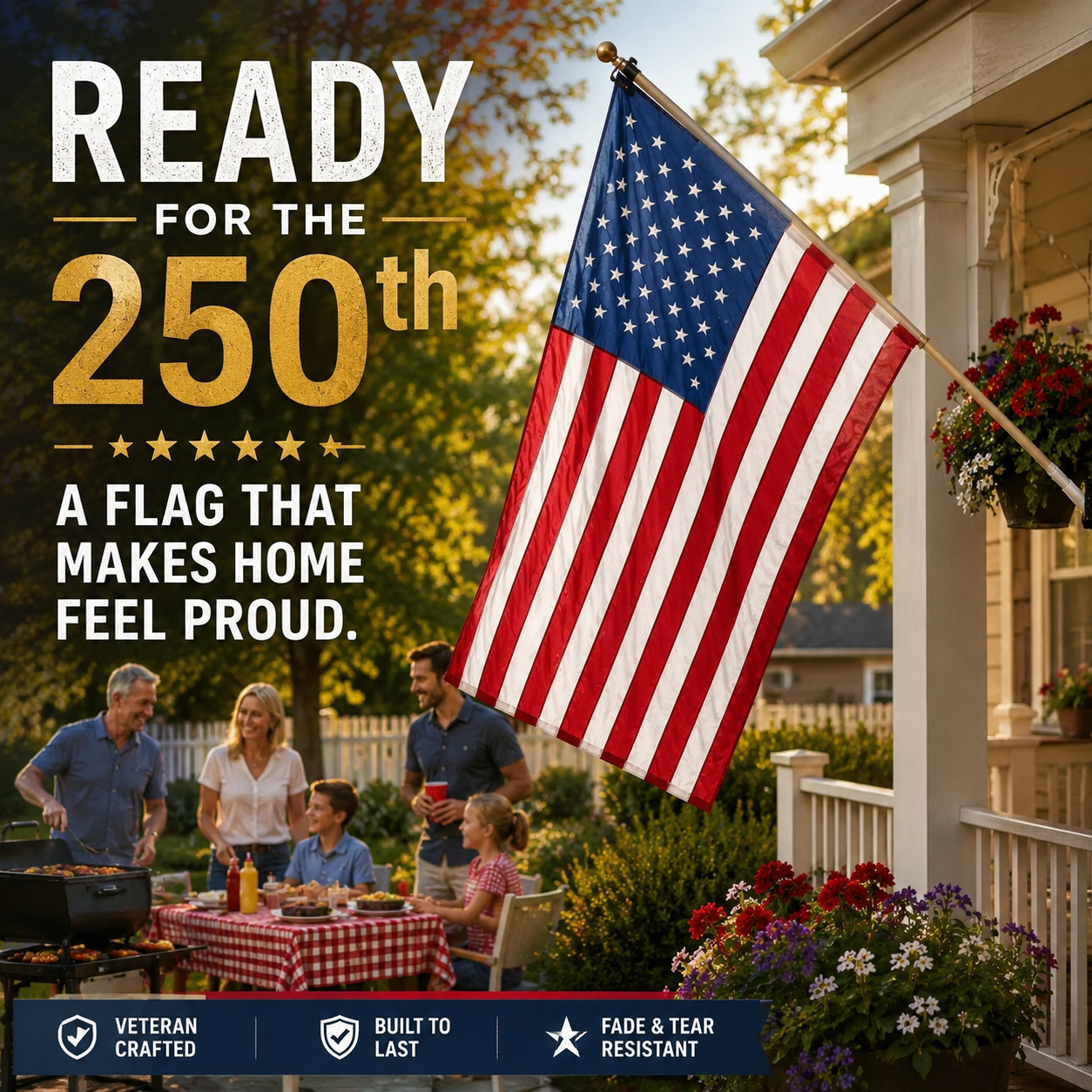 🔥 🇺🇸American Flag – Celebrate 250 Years of Freedom 🇺🇸