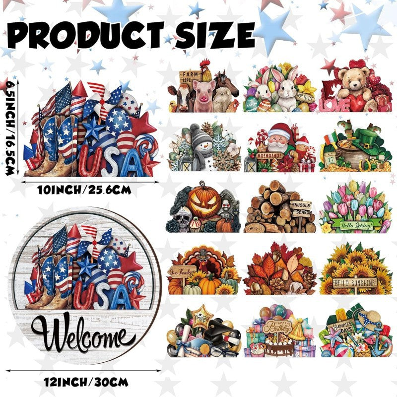 ๐ฅ LIMITED-TIME 50% OFF โ 16 Pcs Interchangeable Welcome Sign for Front Door