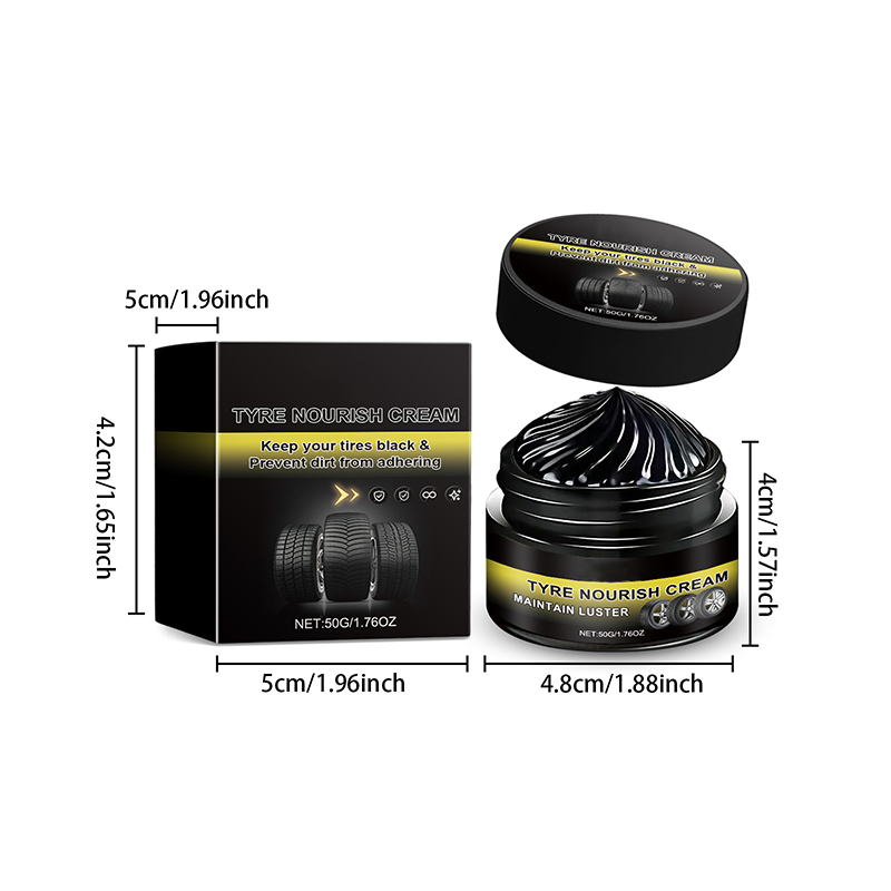 ✨ Tire wax – restores black gloss, blocks UV, repels dirt. Easy & quick! 🚗