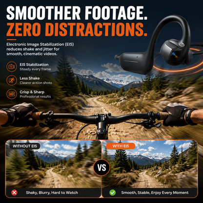 👂Smart earphones with 8MP camera for photos and videos, AI translation, and motion capture