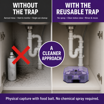 🪳 Reusable No-Spray Roach Trap – Chemical-Free
