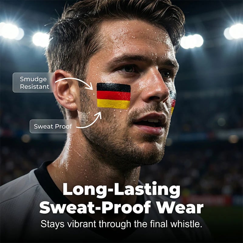 🏆🎉National Flag Face Paint Stick for Sports Fans! ⚽