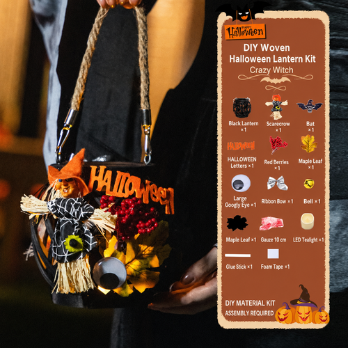 DIY Light-Up Halloween Trick-or-Treat Basket Kit Let Kids Create the Basket They’ll Proudly Carry on Halloween Night! 🎃