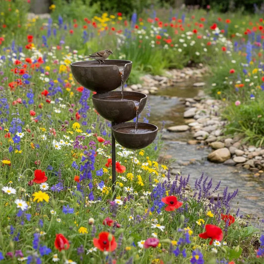 🔥Hot Sale🔥Bring Life Back To Your Garden – Rain Catcher Bird Bath 🌿🐦
