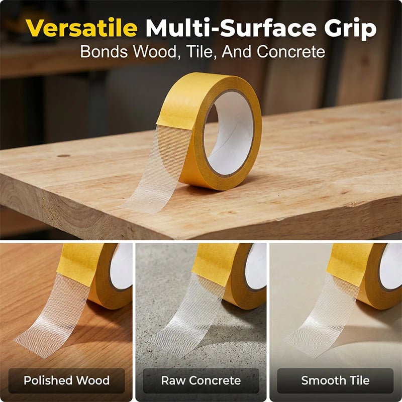 🧷 High-Tack Double-Sided Fabric Mesh Tape