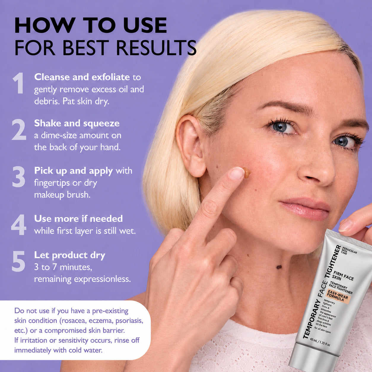 Instant Firming Temporary Face Tightener Easy-Wear Formula