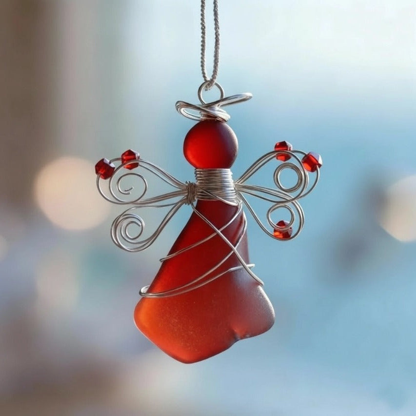 🌊Handmade Sea Glass Angel Ornament(Buy 6 Free Shipping Now)