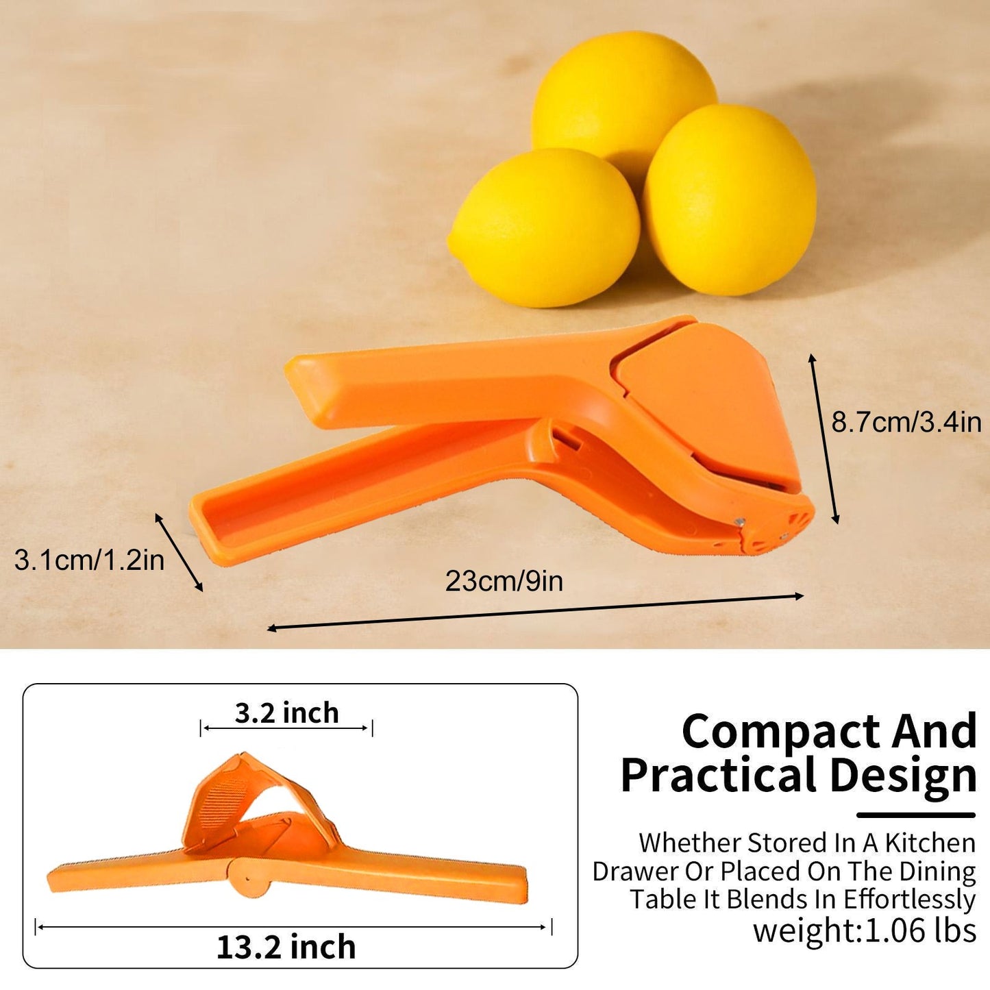 👍Citrus Squeezer | Zinc Alloy or PP – Handheld Juicer for Lemons, Limes & Oranges 🍋