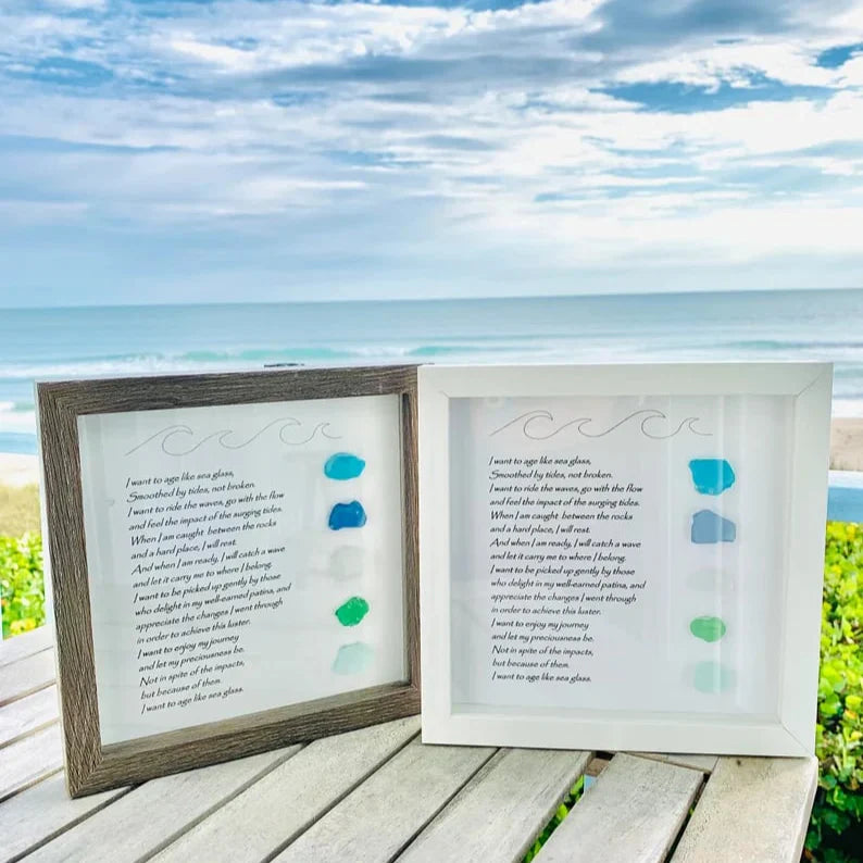 ❤️Handmade Large Sea Glass Poem