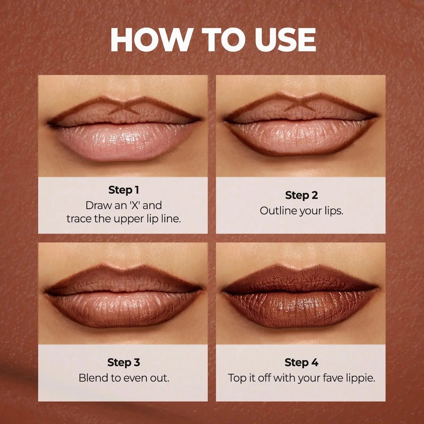 ACHANDISE Glide Lip Liner — Creamy, Blendable Color with Smooth Application