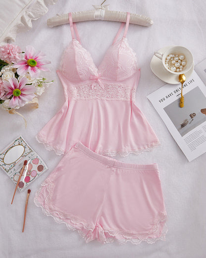 High Slit SPOILD Lacy Short 2-Piece Set