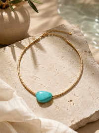 Turquoise with 18k Gold Plating