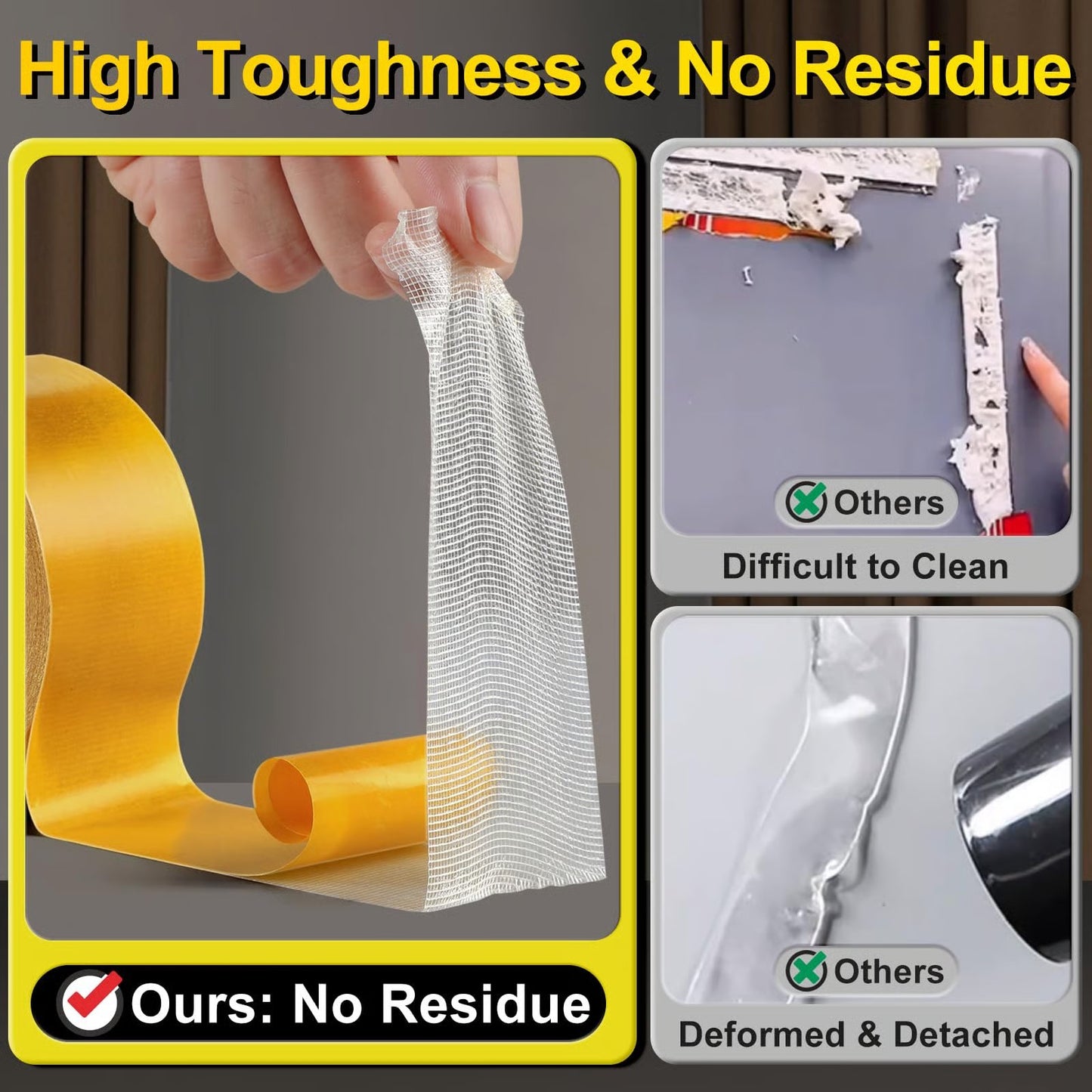 🧷 High-Tack Double-Sided Fabric Mesh Tape