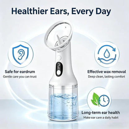 👂Electric Ear Wax Removal Kit, Safe Gentle Ear Irrigation Cleaner Tool with 4 Pressure Settings, LED Display, IPX7 Waterproof Dual-Chamber Ear Care Device | Free Shipping