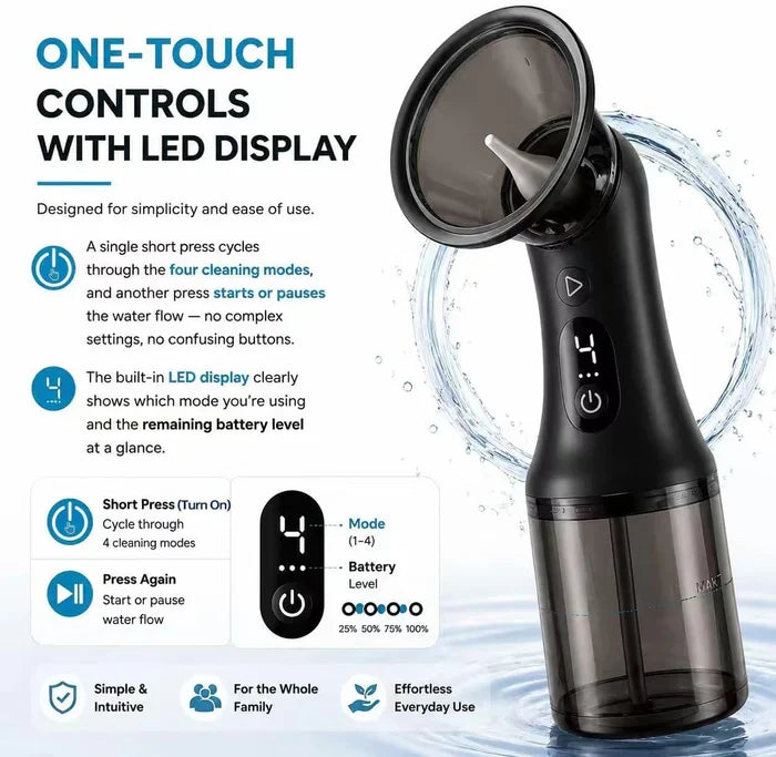 👂Electric Ear Wax Removal Kit, Safe Gentle Ear Irrigation Cleaner Tool with 4 Pressure Settings, LED Display, IPX7 Waterproof Dual-Chamber Ear Care Device | Free Shipping