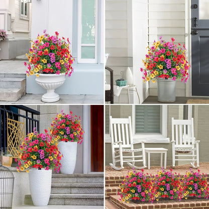 🎁  Last Day 60% OFF 💐 Artificial Topiary Ball Trees with Flowers and Ground Spikes 💐