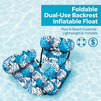 Blue Leaf Print Float