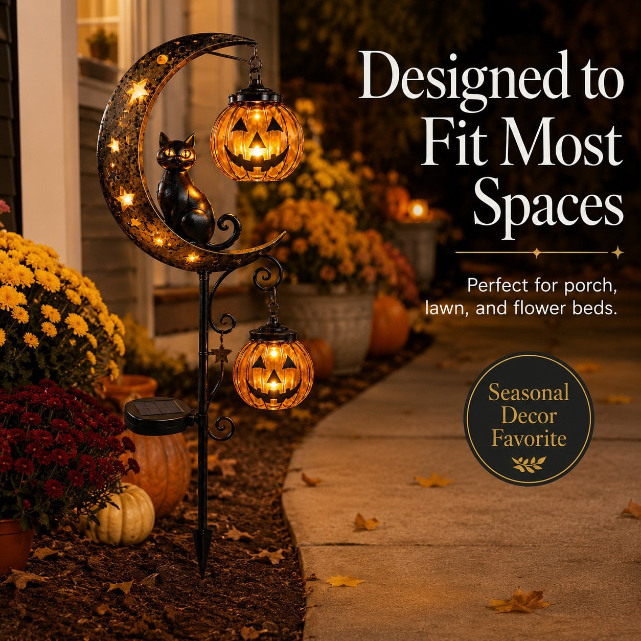 🎃🔥 Halloween Early Bird Sale | 49% OFF Pumpkin Moon Garden Stake Light