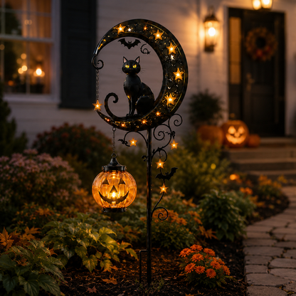 🎃🔥 Halloween Early Bird Sale | 49% OFF Pumpkin Moon Garden Stake Light