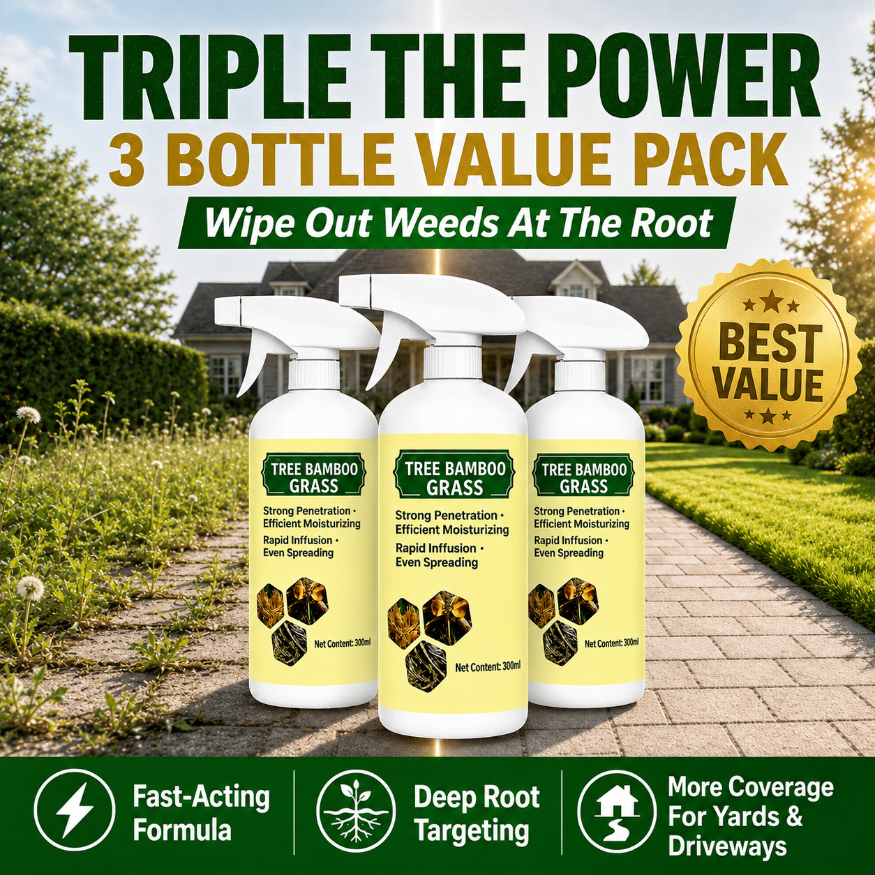 🔥🔥2026 SALE - Fast-Acting Natural Weed & Grass Killer Spray