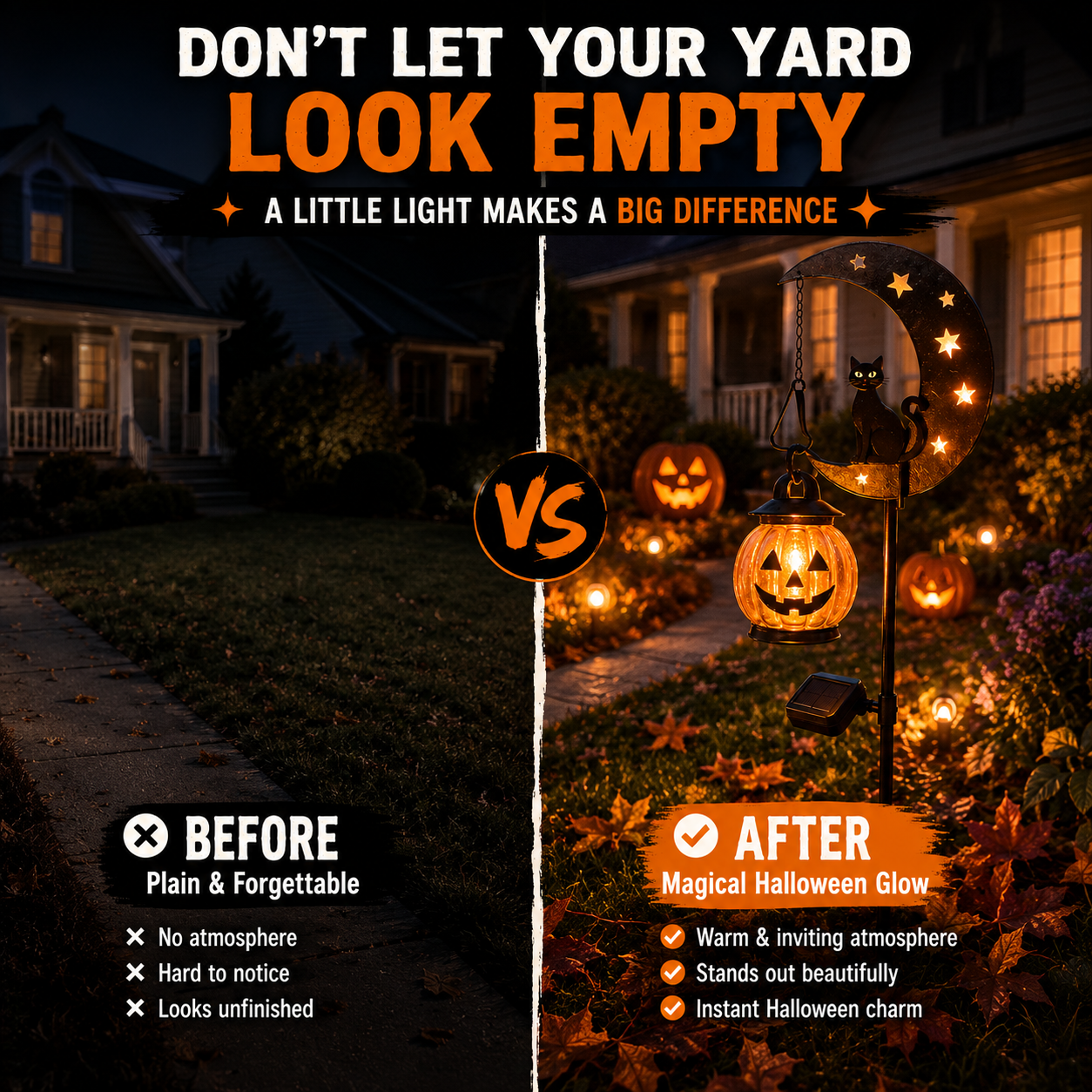 🎃🔥 Halloween Early Bird Sale | 49% OFF Pumpkin Moon Garden Stake Light