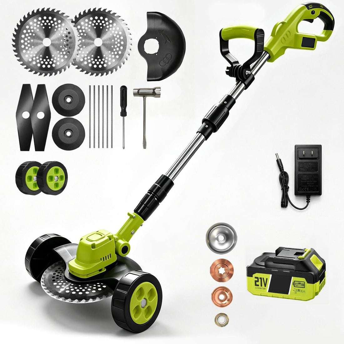 Cordless trimmer battery and handle details