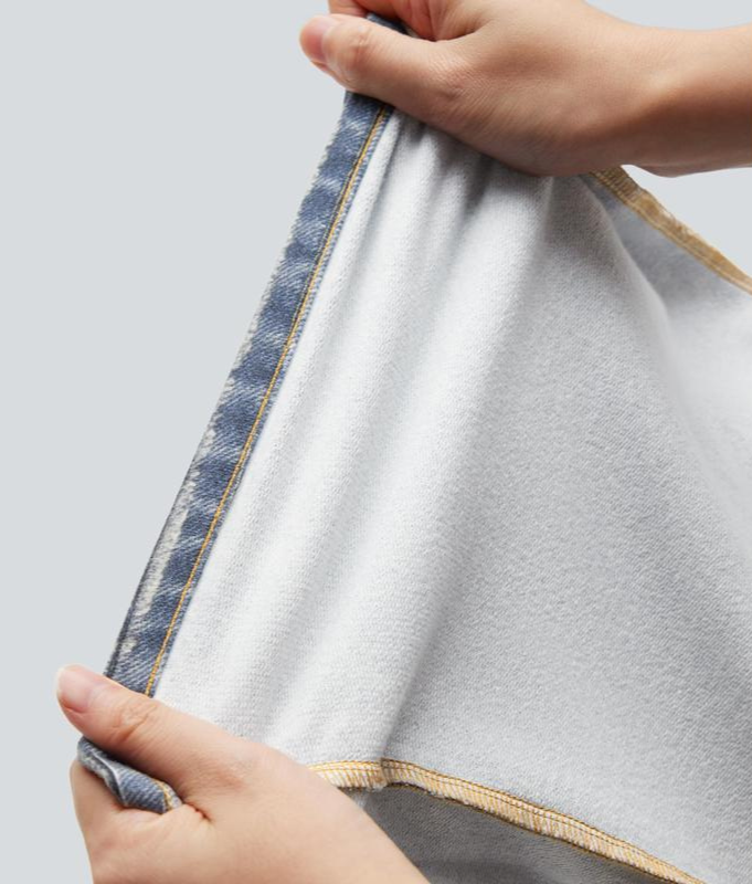 💥 This Week Only: 50% Off 👖Trovehand Denim Print French Terry Casual Sweatpants Jeans
