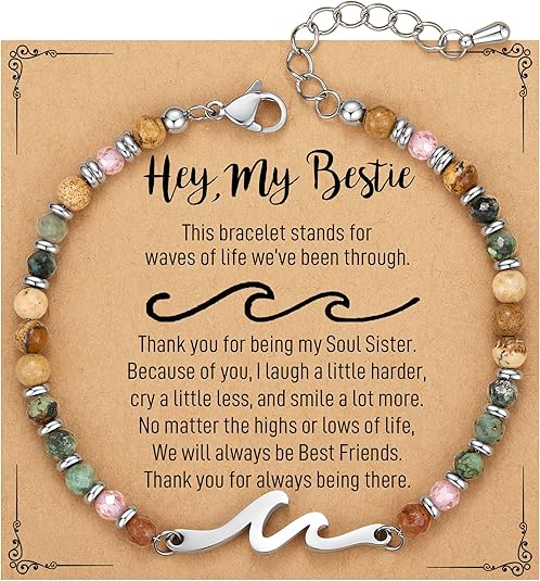 Dainty Gemstone Wave Bracelet