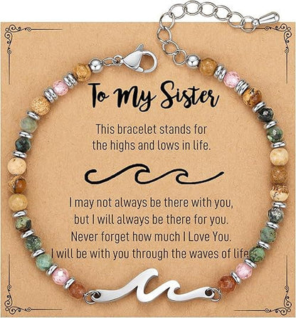 Dainty Gemstone Wave Bracelet