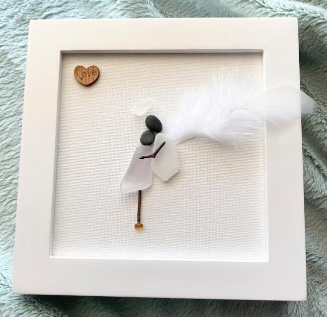 🎁2022💘Memorial Gift Sorry for your loss Gift Sea Glass Art Sympathy Gift