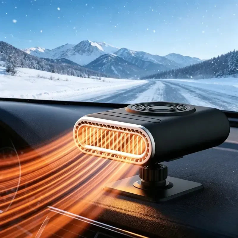 🚗12V Portable Car Heater, 360° Rotatable Car Windshield Defroster Demister, Fast Heating Auto Window Defogger with Cigarette Lighter Plug, Adjustable Angle Heater Fan for Car Truck SUV RV Winter Use