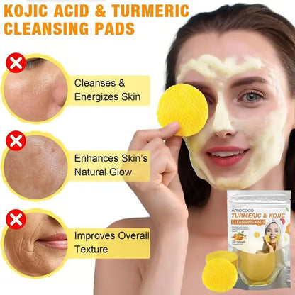 🔥LAST DAY SALE & 50K+ SOLD! - 🫚🌿Turmeric & Kojic Acid Cleansing Pads✨