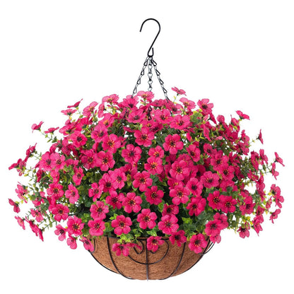FREE SHIPPING!🔥Simulated Hanging Flower Basket 🌸No Watering💧. No Wilting. Just Perfect Blooms.