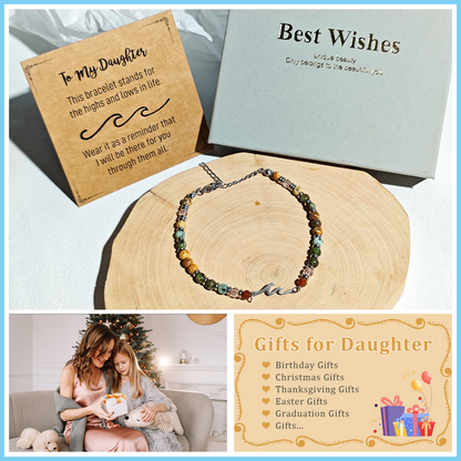 Dainty Gemstone Wave Bracelet