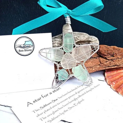 ⭐Sea Glass Star Gift❤️bring joy and good fortune.🧡