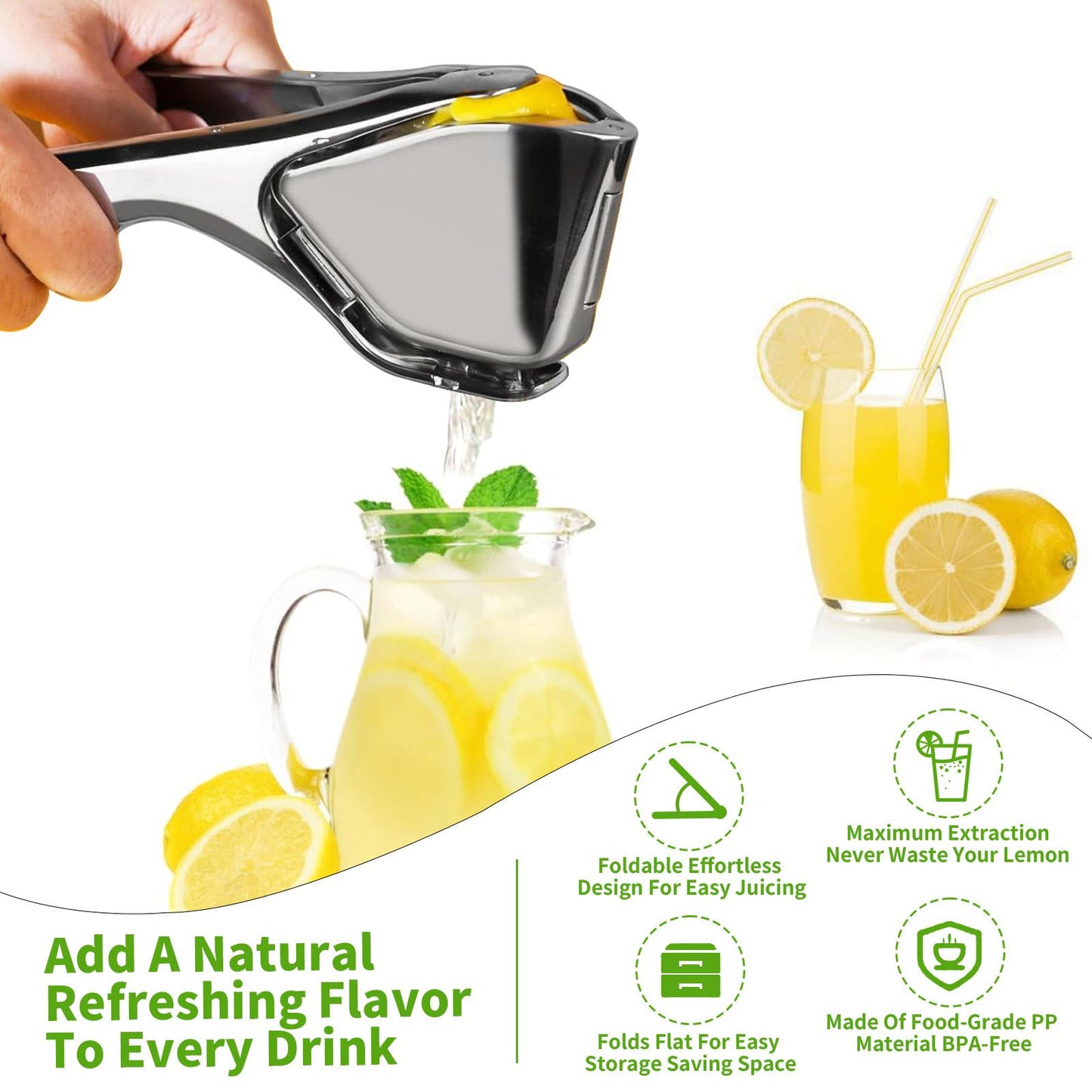 👍Citrus Squeezer | Zinc Alloy or PP – Handheld Juicer for Lemons, Limes & Oranges 🍋
